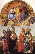 Sandro Botticelli The Coronation of the Virgin with SS.Eligius,John the Evangelist,Au-gustion,and Jerome china oil painting reproduction